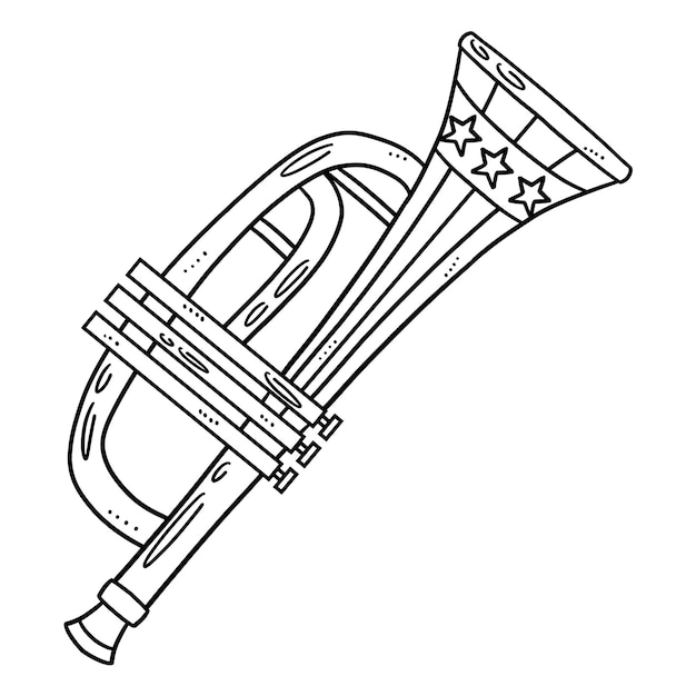 Marching drum isolated coloring page for kids