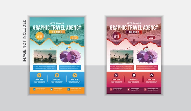 Marden Travel Flyer Layout met sjabloonontwerp