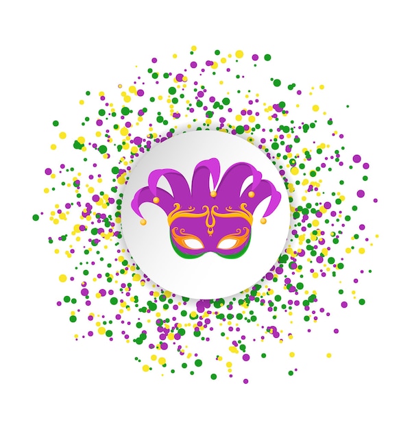 Vector mardi gras abstract patroon gemaakt van gekleurde stippen