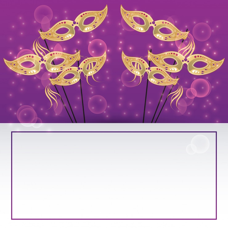 Vector mardi gras card