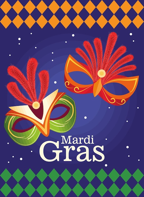 Mardi gras card