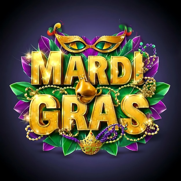 Vector mardi gras carnival celebration for social media post