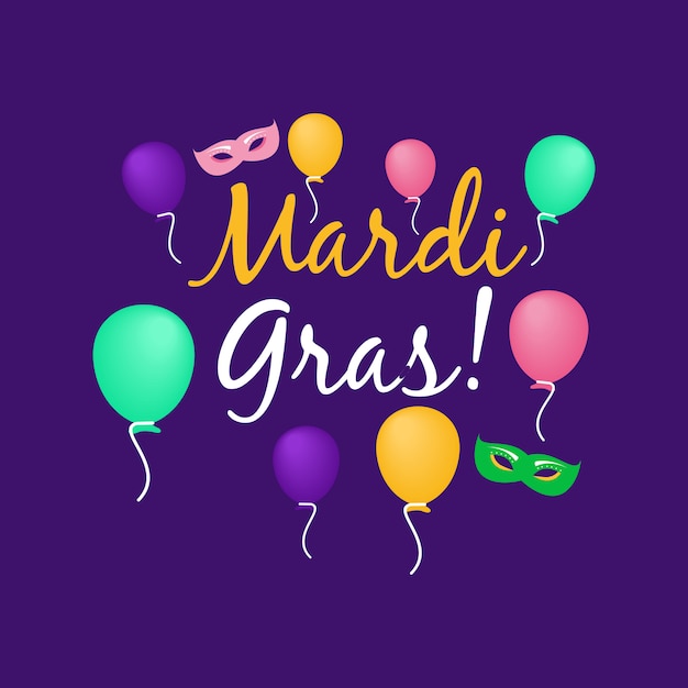 Mardi gras carnival illustration