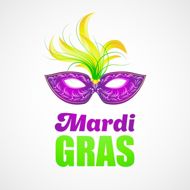 Mardi gras carnival mask.