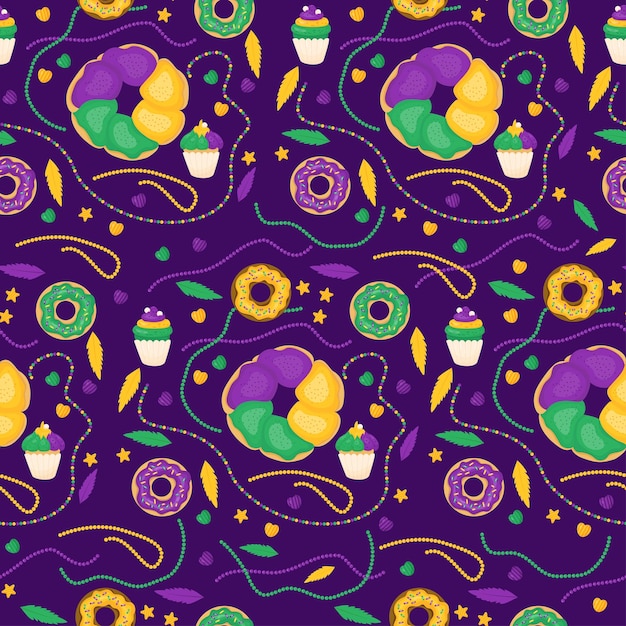 mardi gras beads for donuts