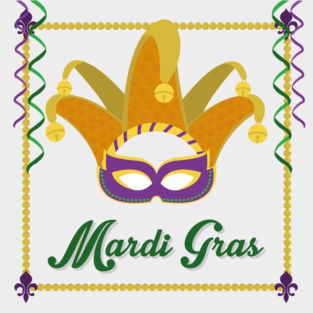 Vettore carnevale di mardi gras