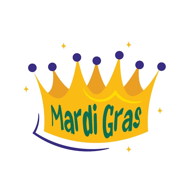 Vector mardi gras crown illustration vector perfect for carnival