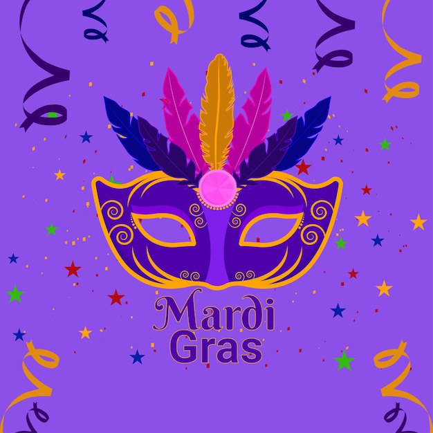 Mardi gras flat design concept