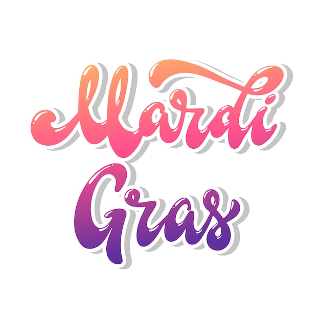 Vector mardi gras lettering quote