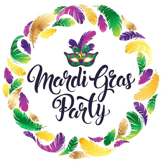 Vector mardi gras mask background