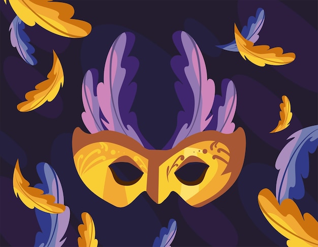 Vector mardi gras mask design