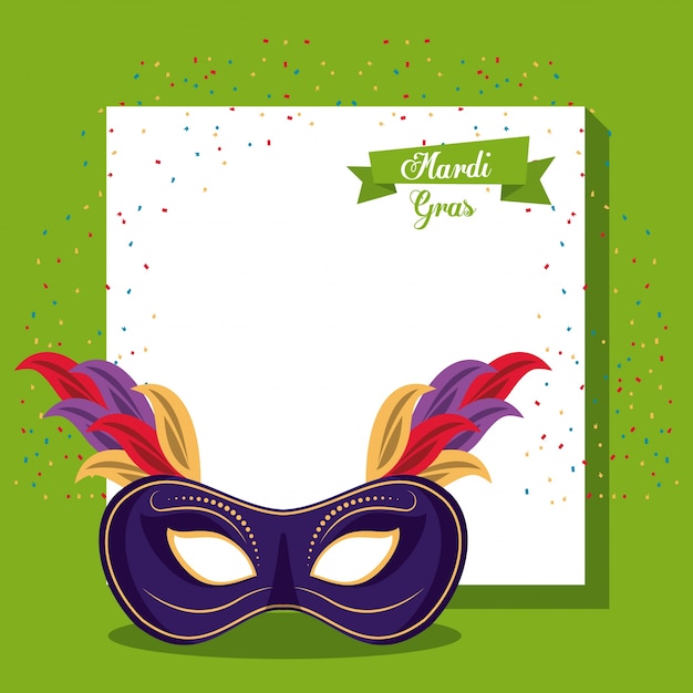 Mardi gras mask icon