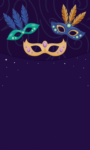 Mardi gras maskers poster