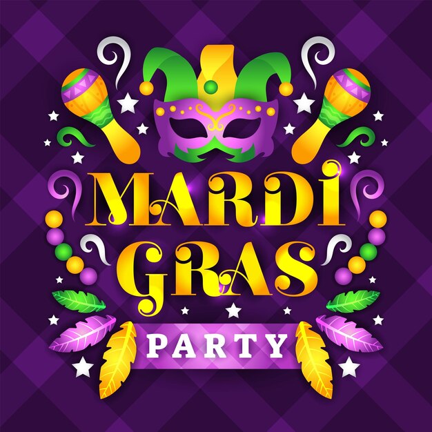 Vector mardi gras party background template