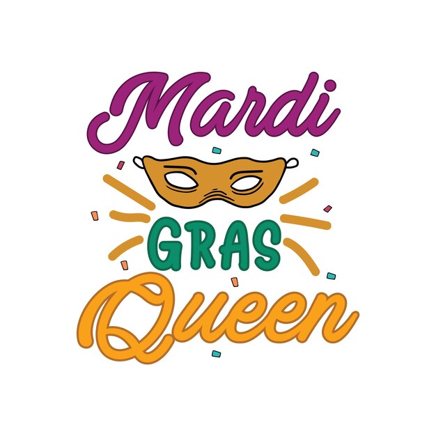 Vector mardi gras queen