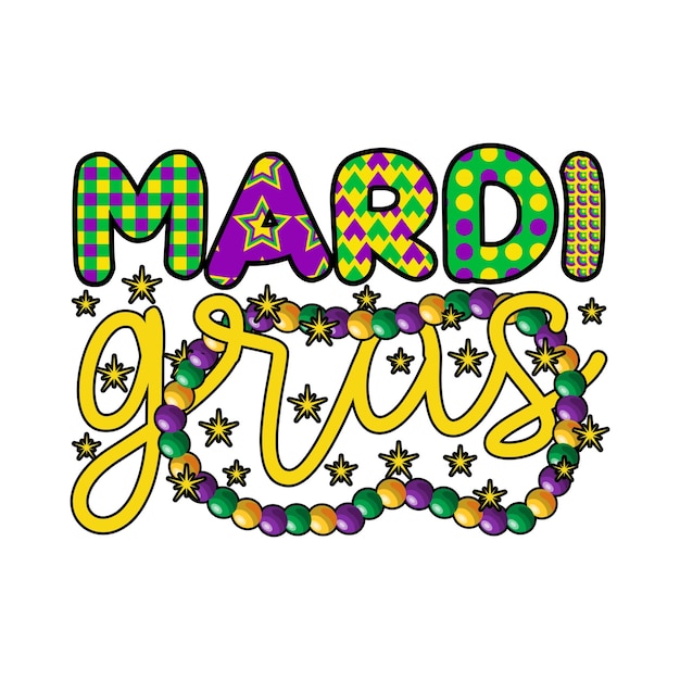 Mardi gras sublimatie t-shirt ontwerp