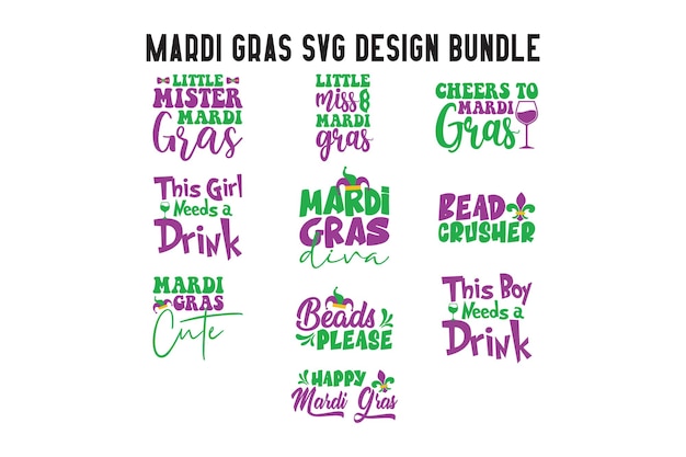 Mardi Gras svg bundel