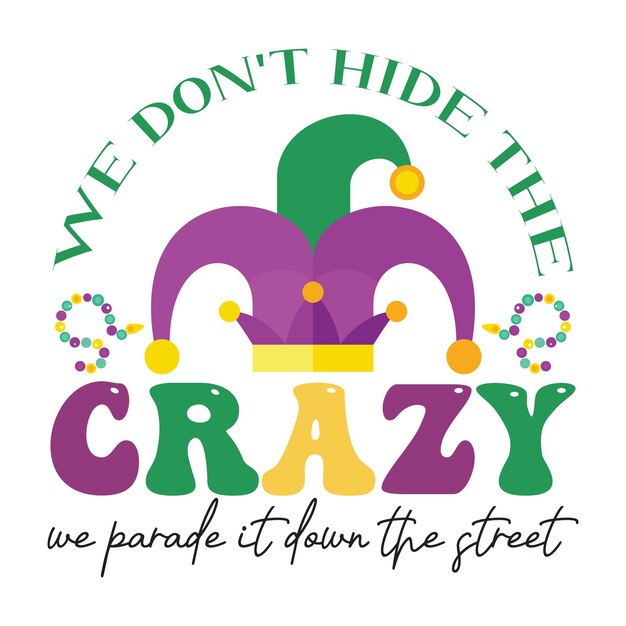 Mardi gras svg-ontwerp