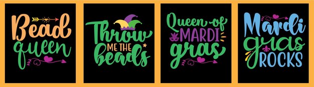 Design della maglietta mardi gras svg