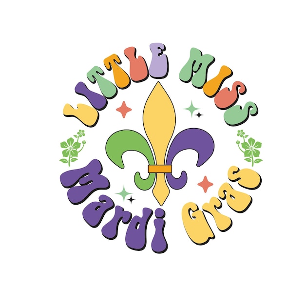 Vettore design della maglietta mardi gras in formato svg