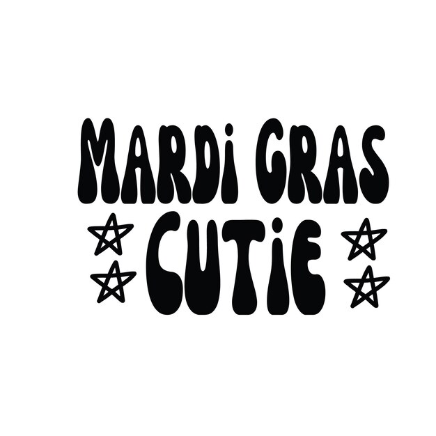 Mardi gras svg design tipografico