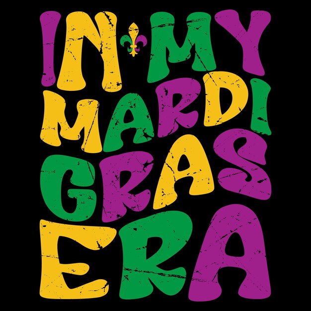 Vector mardi gras t-shirt afdruk sjabloon