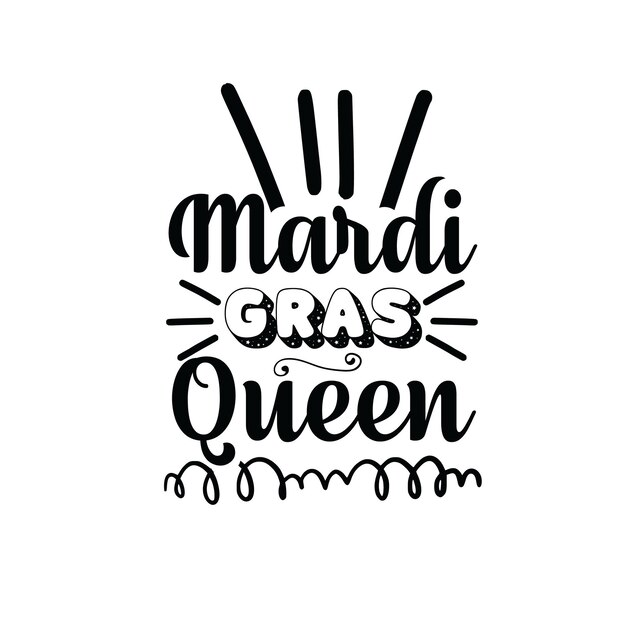 Vector mardi gras t shirt typography design