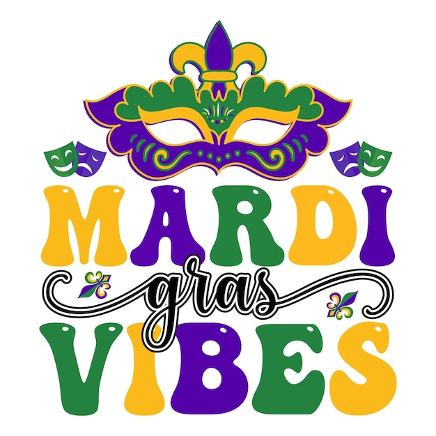 Vector mardi gras t-shirtontwerp