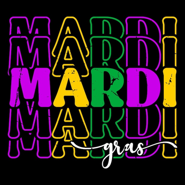 Шаблон для печати футболки на Марди Гра