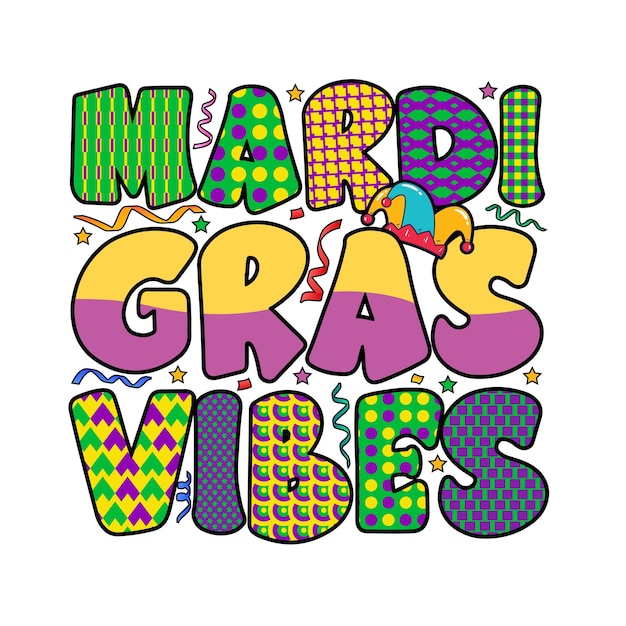 Mardi gras vibes, mardi gras sublimation t-shirt design