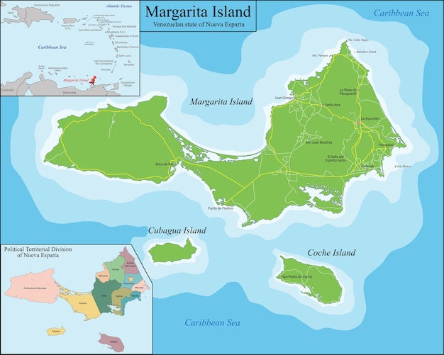 Margarita Island kaart