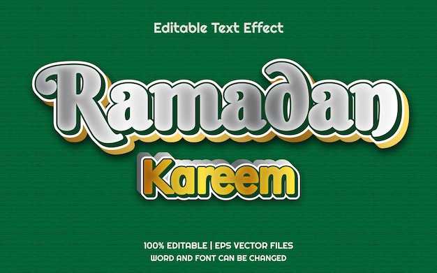 Marhaban ya ramadan 3d 편집 가능한 텍스트 효과
