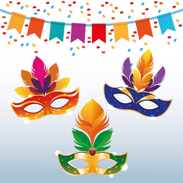 Mari gras maskers