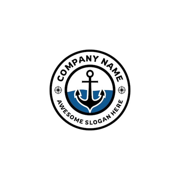 Mariene en nautische logo's vector afbeelding