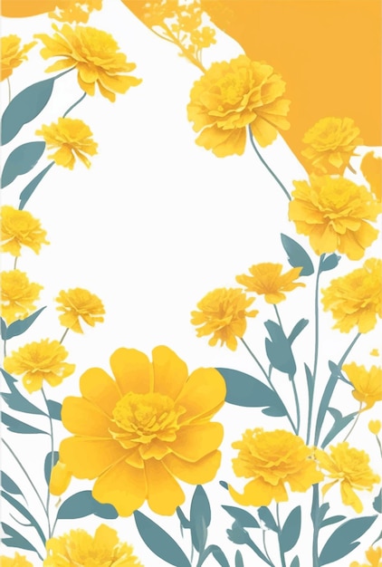 Vector marigold flower