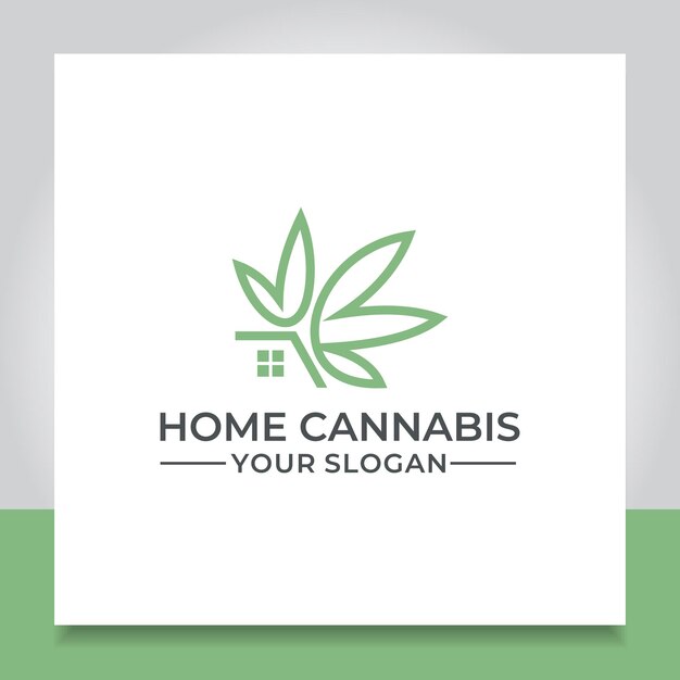 marihuana dak of cannabis power logo ontwerp home cannabis lab wetenschap