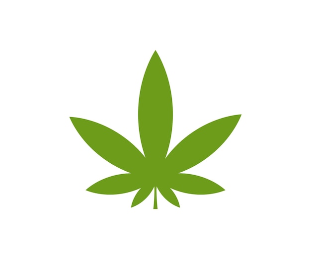 Marihuana logo cannabis hennepblad vector