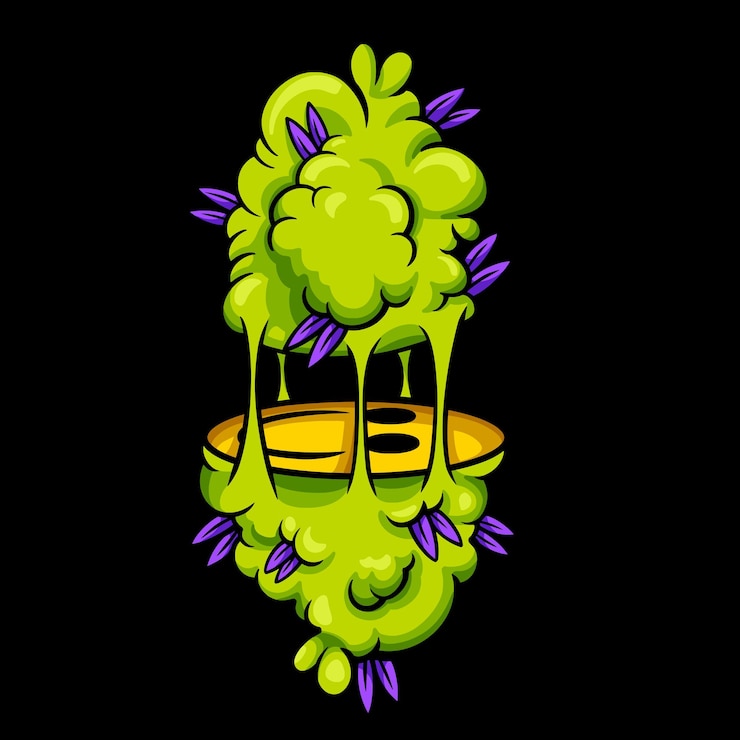 Vector marihuana smileygezicht cartoon