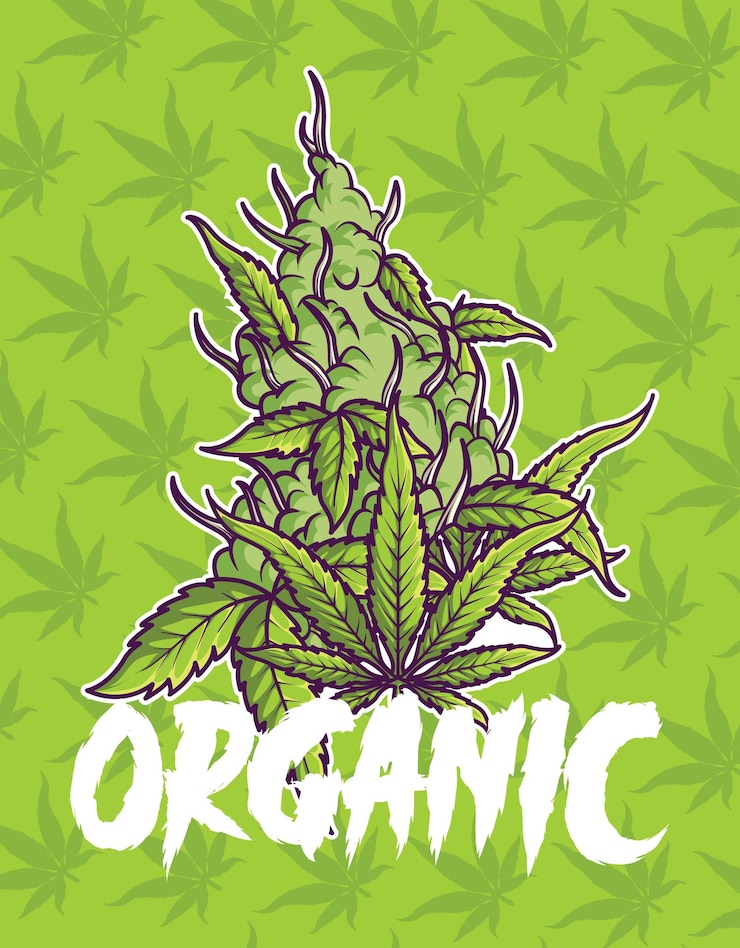 Vector marihuana vectorillustratie voor uw werk logo merchandise t-shirt sticker en wenskaart poste