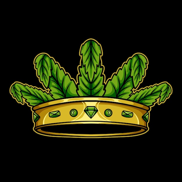 Marijuana crown cartoon