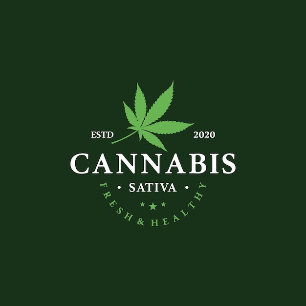 Logo della cannabis medica per la salute della marijuana