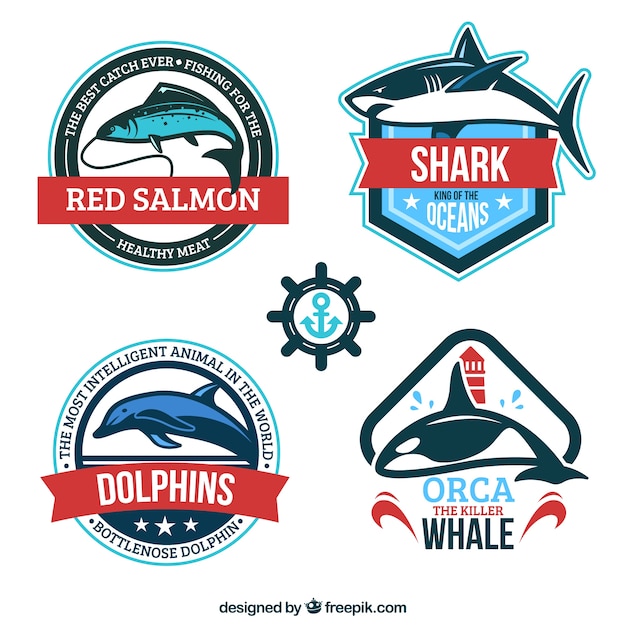 Marine animal badges