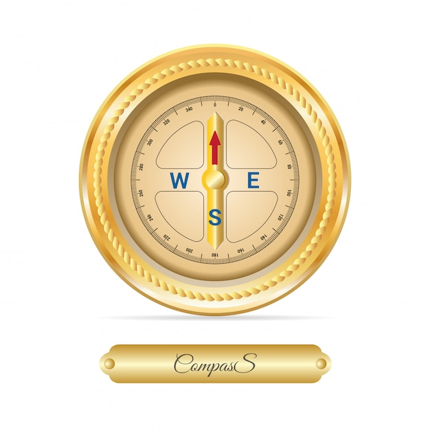 Vector marine compass vector