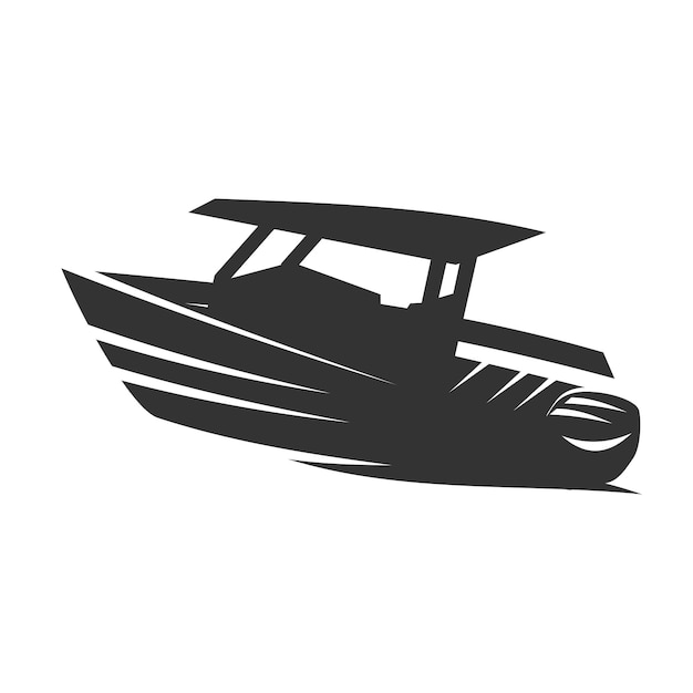 Vector marine console fishing boats logo icon illustration brand identity