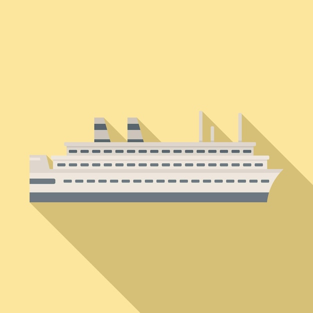 Иконка морского круиза плоская иллюстрация векторной иконки морского круиза для веб-дизайна