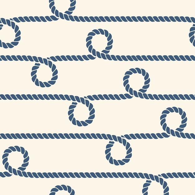 Marine gevouwen touwen naadloos patroon