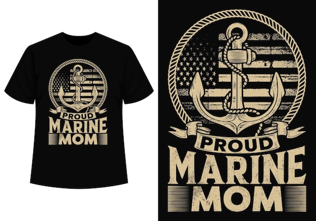 Marine mom tshirt design