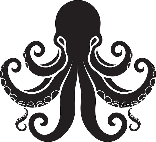 Marine Mosaic Octopus Logo Design Tentacle Schatten Emblematisch Icon