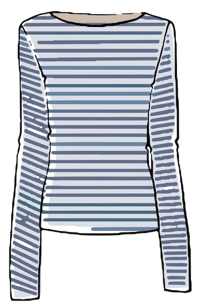 Vector marine or nautical fashion, tshirt with sleeves