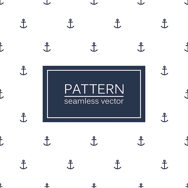 Marine seamless minimalistic pattern Anchors background Card template